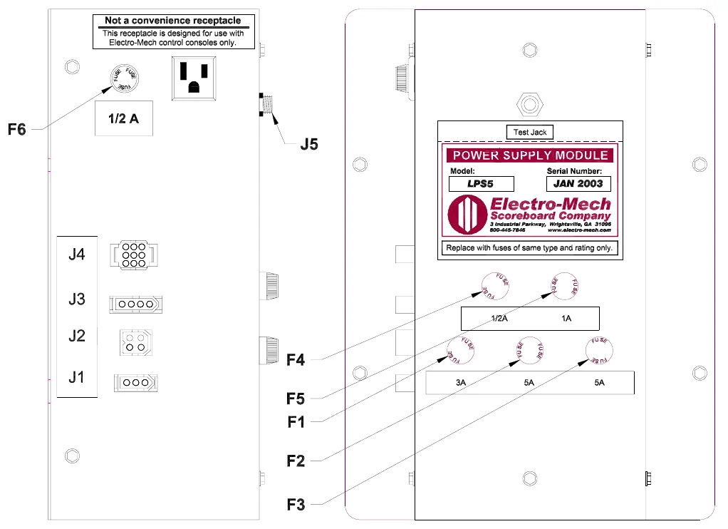 Figure 24 LPS5 Fuse Locations