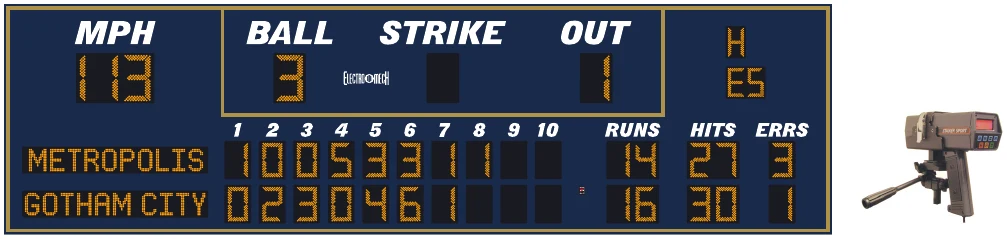 Model LX1786-ETN scoreboard face — Outdoor, Baseball / Softball