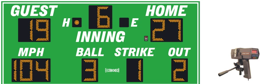 Model LX1376 scoreboard face — Outdoor, Baseball / Softball