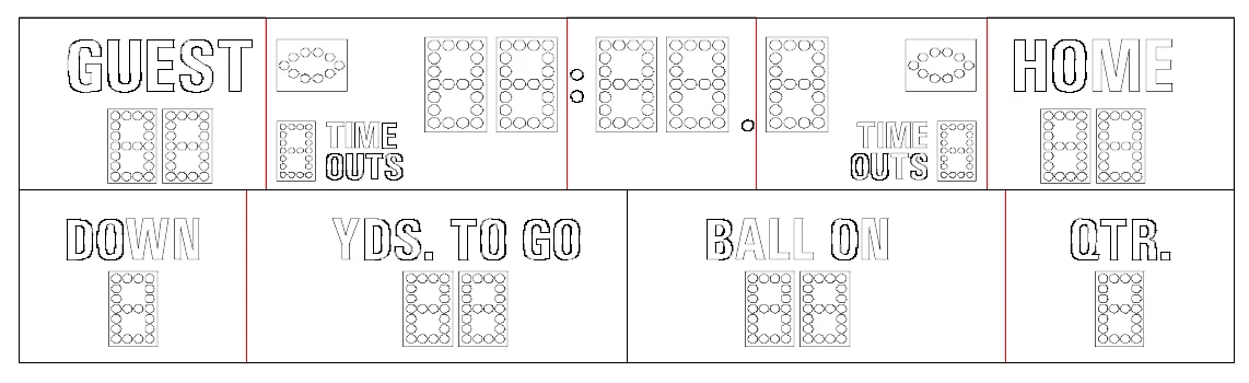 Model MP-378-TK Manual — scoreboard face as shown in the manual