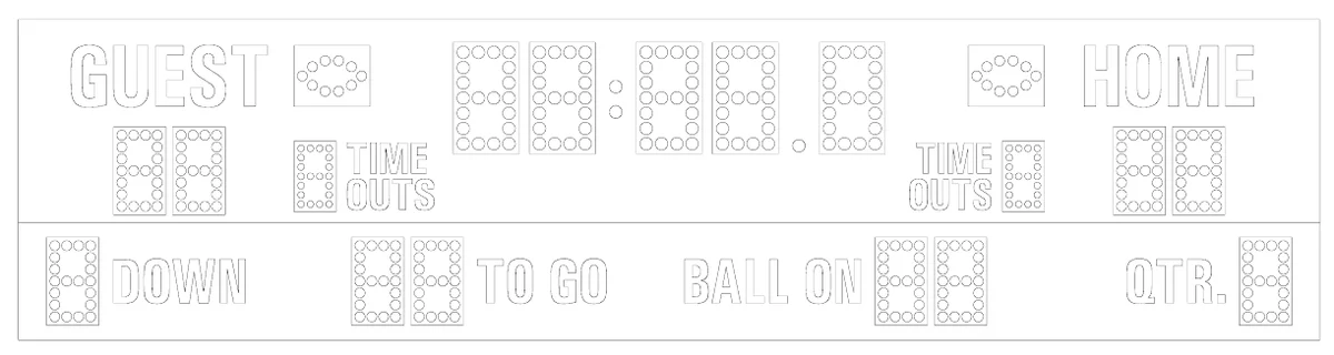 Model MP-374-TK Manual — scoreboard face as shown in the manual