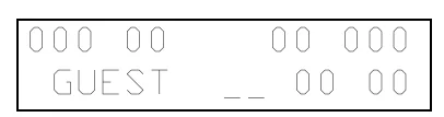 Figure 10 explains the LCD display layout. — 000 00 GUEST, 00 000 __ 00 00