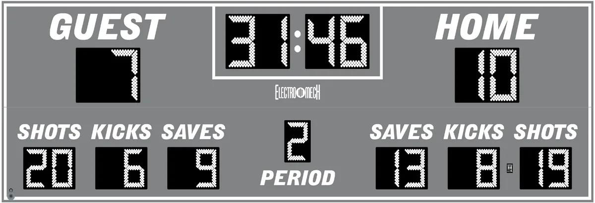 Model LX6740 — scoreboard face as shown in the manual