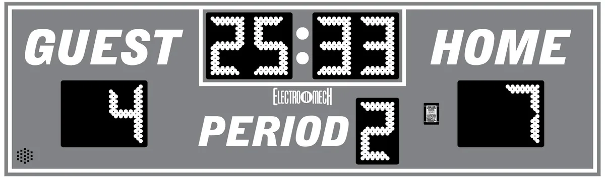 Model LX6630 — scoreboard face as shown in the manual