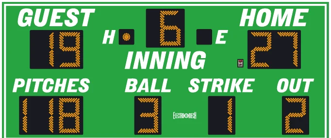 Model LX1373 scoreboard face — Outdoor, Baseball / Softball