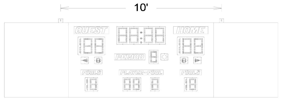 Figure 3 Model 2650 with 2 Optional Side Sponsor Panels Mounting Points