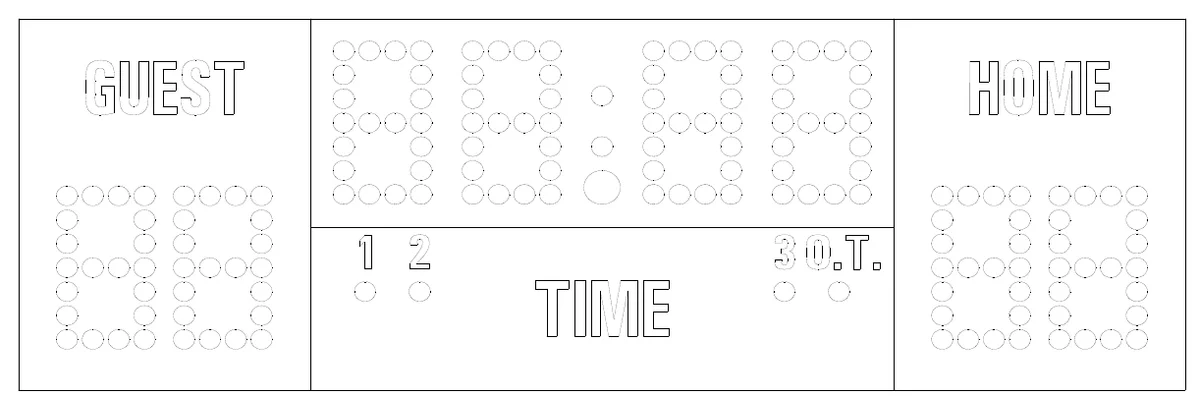 Model MP-815 Manual — scoreboard face as shown in the manual