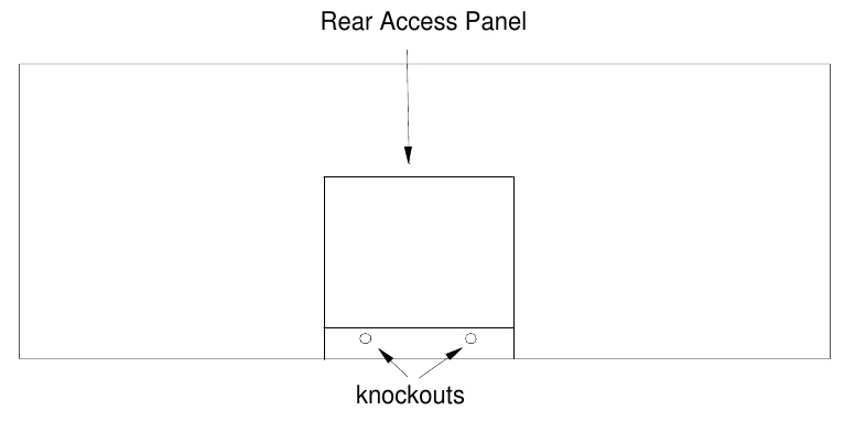 Figure 4 Lower Section Rear Access Panel — Rear Access Panel, knockouts