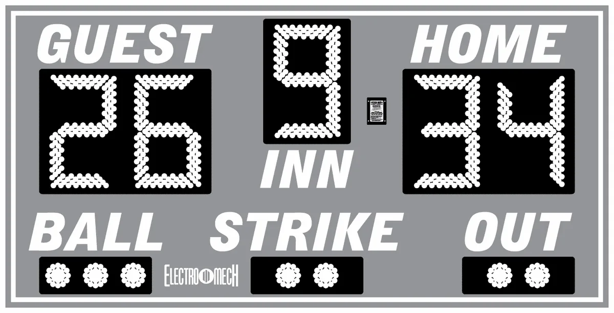Model LX1030 — scoreboard face as shown in the manual