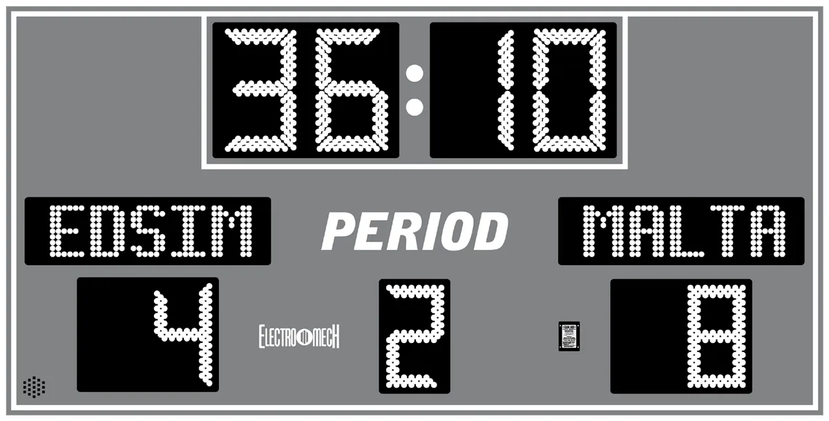 Model LX6650 — scoreboard face as shown in the manual