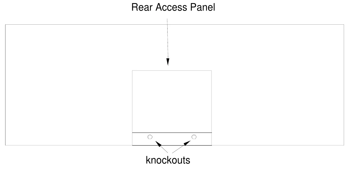 Figure 5 Upper Access Panel — Rear Access Panel, knockouts