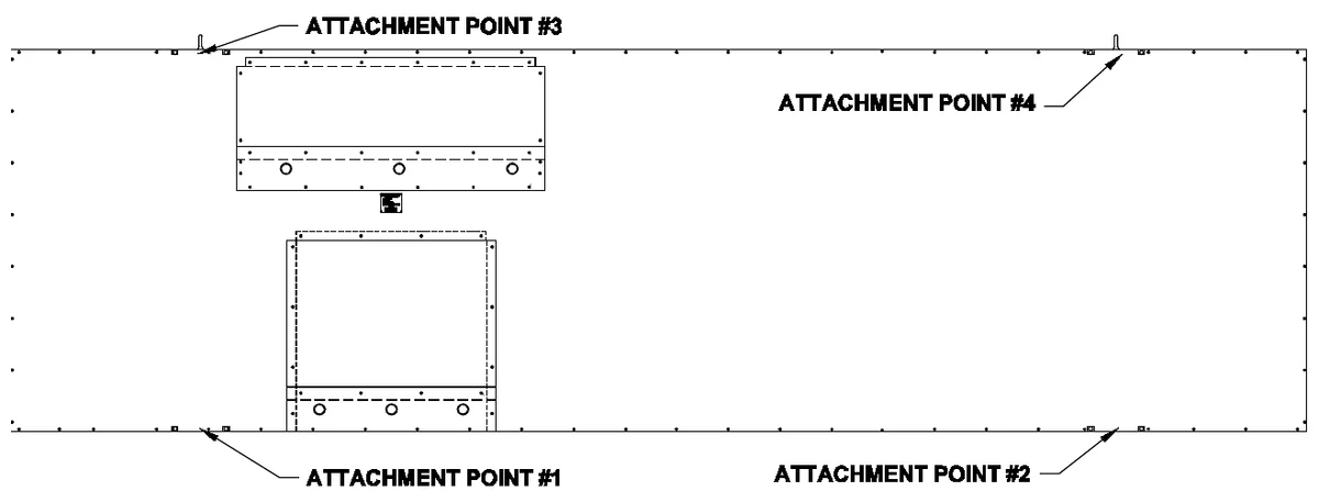 Figure 5 Mounting Points (for Model 1160 with left side ID panel)