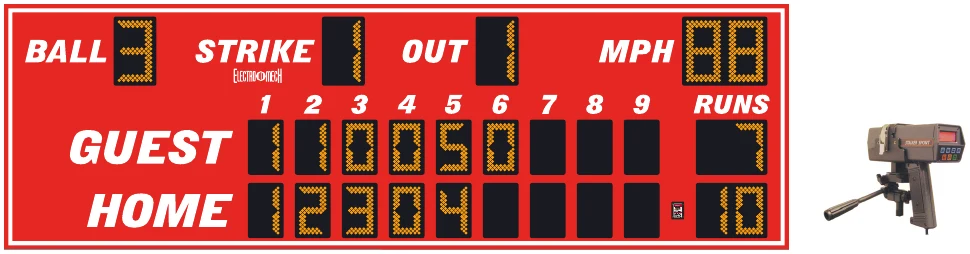Model LX1716 scoreboard face — Outdoor, Baseball / Softball