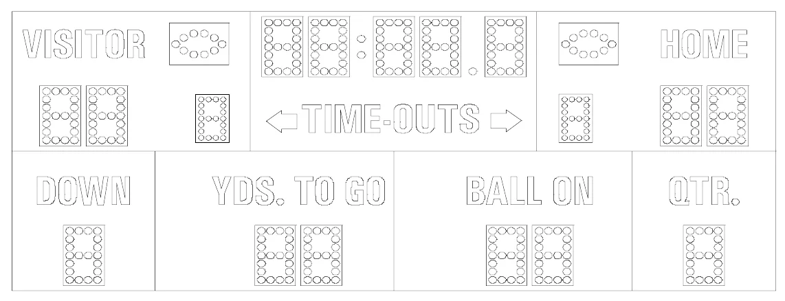 Model MP-350-TK Manual — scoreboard face as shown in the manual