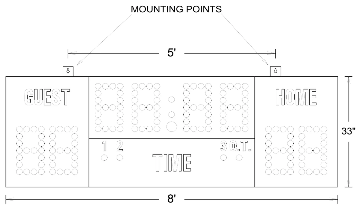 Figure 1 MP-815 Mounting Points — MOUNTING POINTS