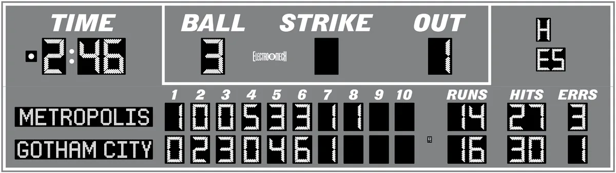 Model LX1781 — scoreboard face as shown in the manual