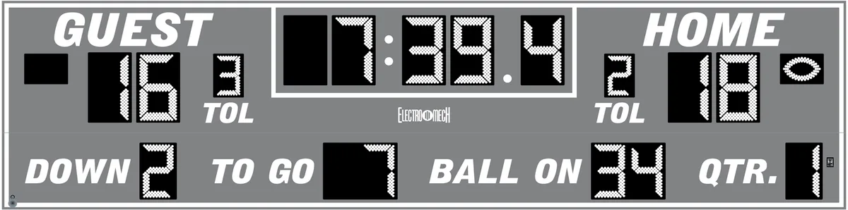 Model LX3745 — scoreboard face as shown in the manual