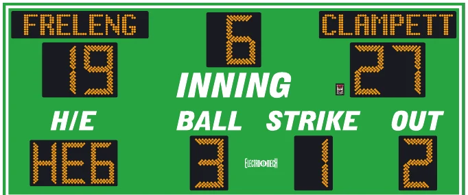 Model LX1377-ETN scoreboard face — Outdoor, Baseball / Softball