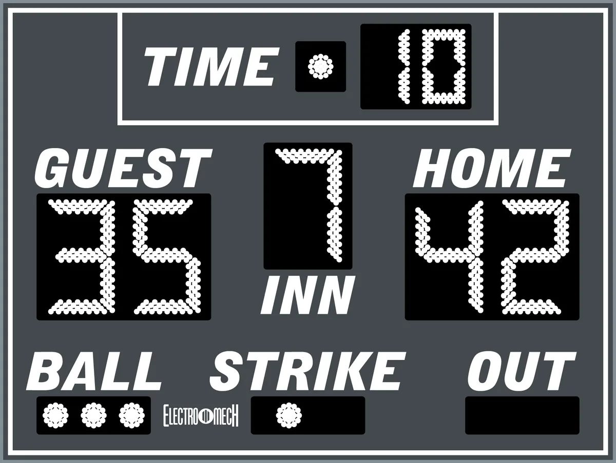 Model 1136 Manual — scoreboard face as shown in the manual