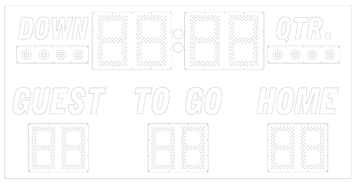Model 3150 Manual — scoreboard face as shown in the manual