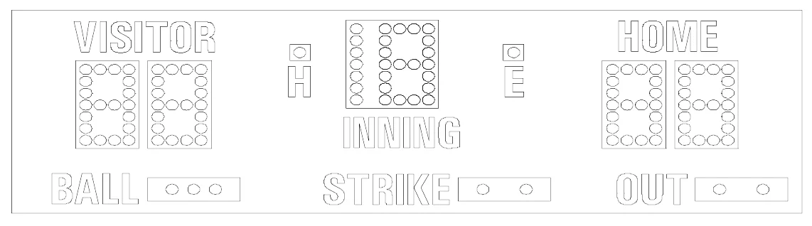 Model MM-170 Manual — scoreboard face as shown in the manual