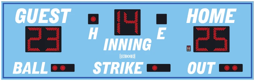 Model LX1070 scoreboard face — Outdoor, Baseball / Softball