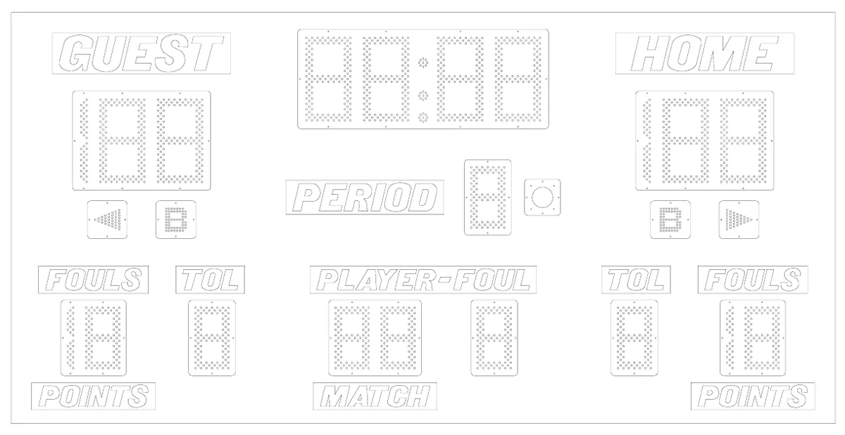 Model 2665 Manual — scoreboard face as shown in the manual