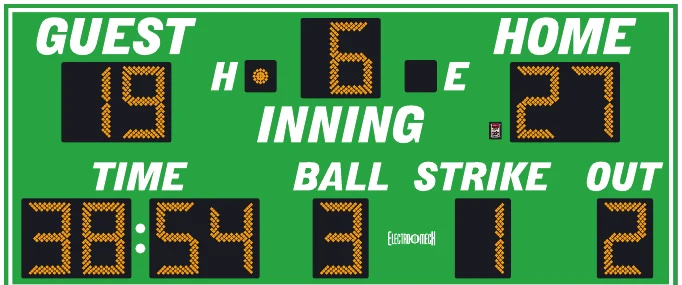 Model LX1374 scoreboard face — Outdoor, Baseball / Softball