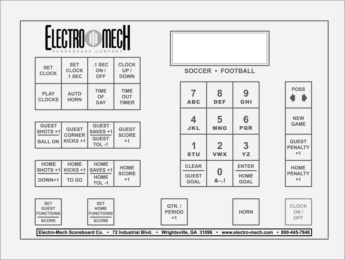 MP Controller for CX Soccer/Football with 4-Digit Timer — illustration from page 10