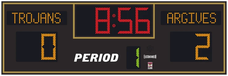 Model LX8350-ETN scoreboard face — Indoor, Hockey / Multi-Sport