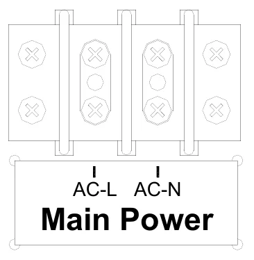 Figure 6 Power Connections — AC-L AC-N, Main Power