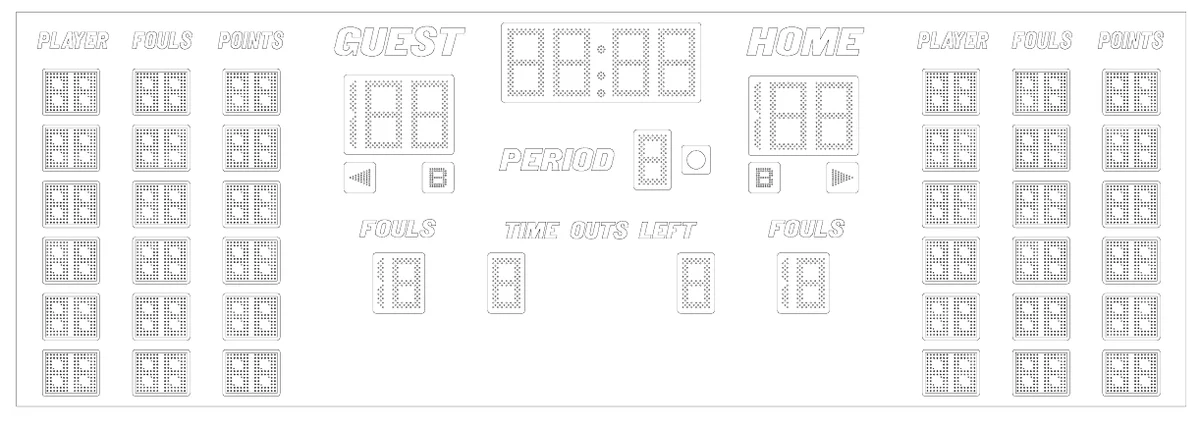 Model 2556 Manual — scoreboard face as shown in the manual
