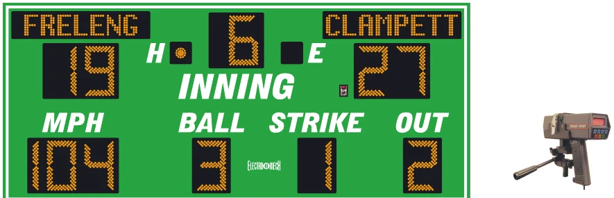 Model LX1376-ETN scoreboard face — Outdoor, Baseball / Softball