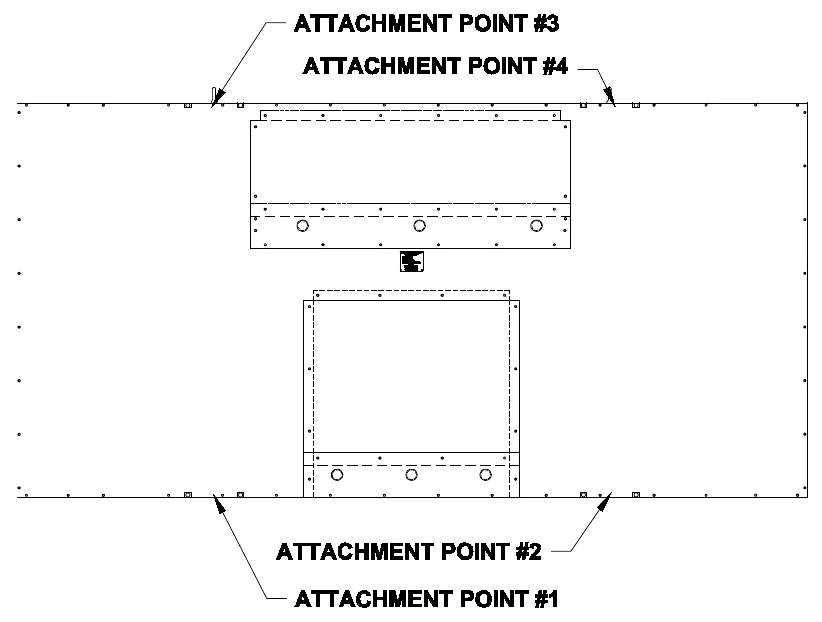 Figure 4 Mounting Points (for Model 1160 with no side ID panels)