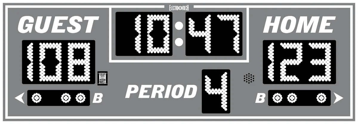 Model LX7230 — scoreboard face as shown in the manual