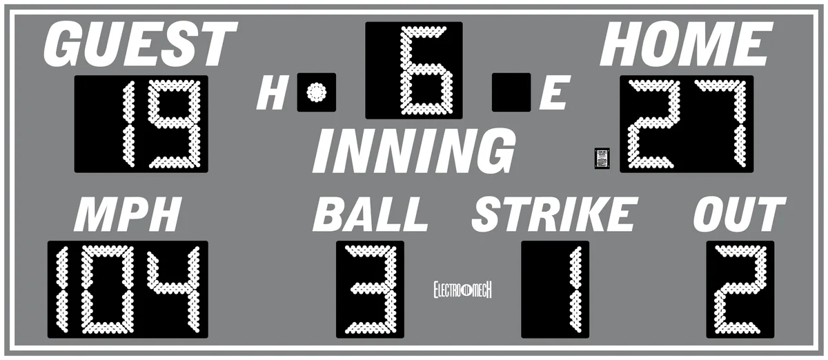 Model LX1376 — scoreboard face as shown in the manual