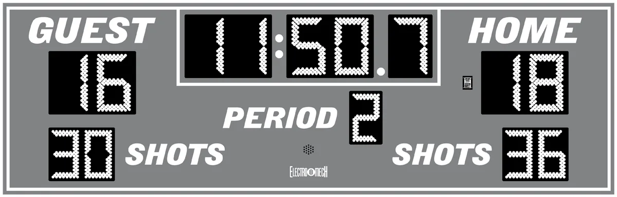 Model LX6435 — scoreboard face as shown in the manual