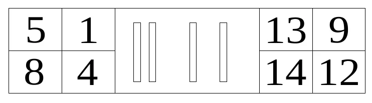 Figure 13 Relay Socket Pin Numbers — 5 1 8 4, 13 9 14 12