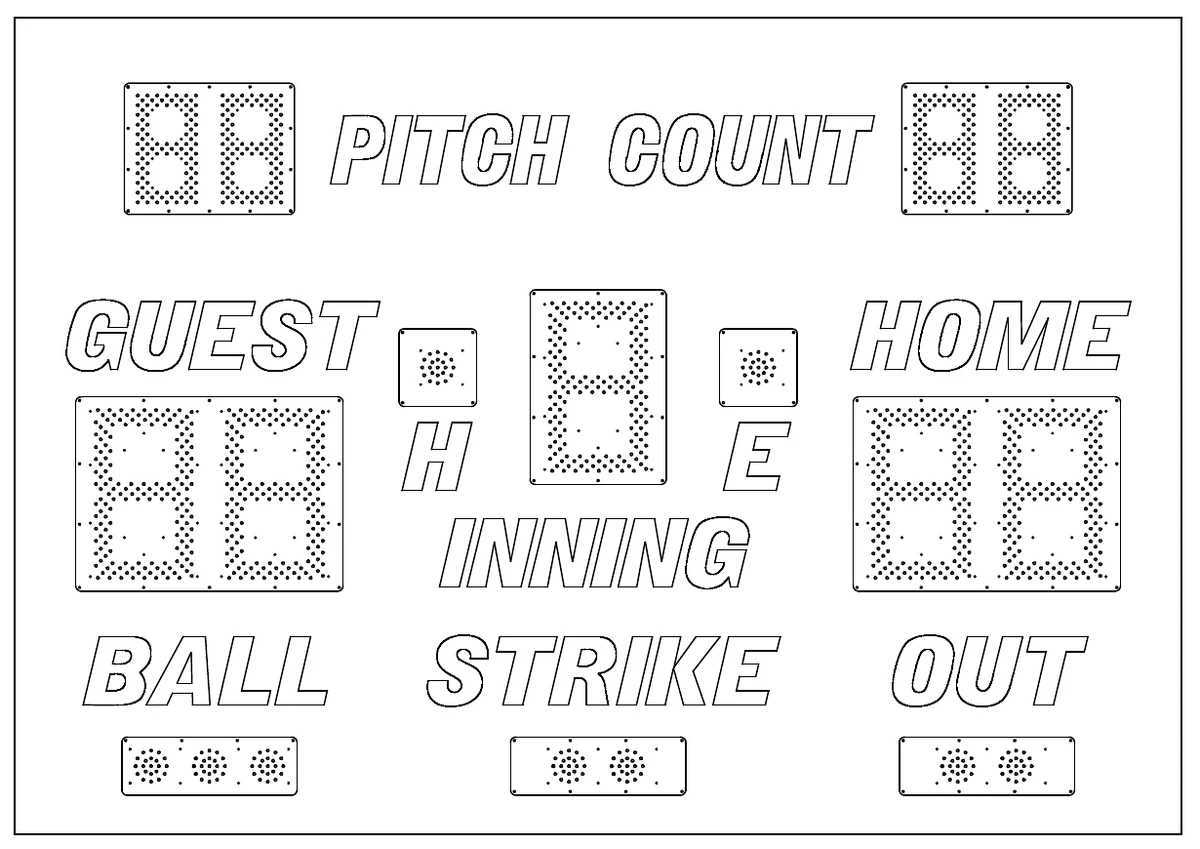 Model 1160 Manual — scoreboard face as shown in the manual