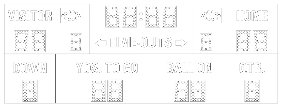 Model MP-350 Manual — scoreboard face as shown in the manual