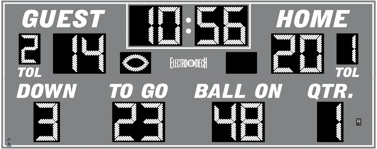 Model LX3630 — scoreboard face as shown in the manual