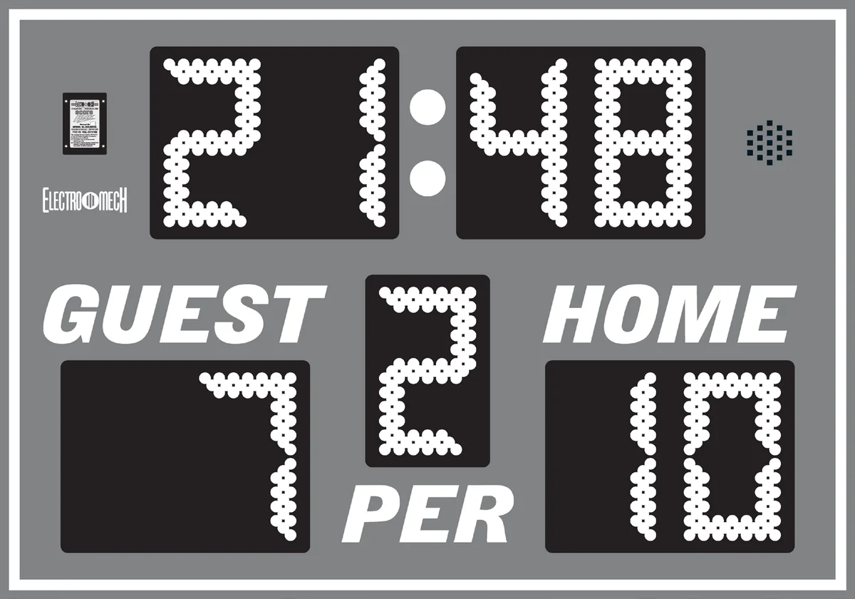 Model LX6320 — scoreboard face as shown in the manual