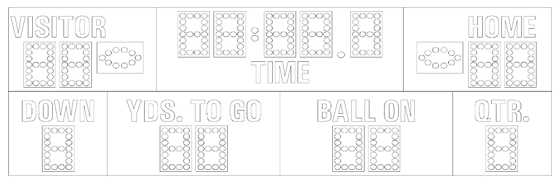Model MP-326-TK Manual — scoreboard face as shown in the manual