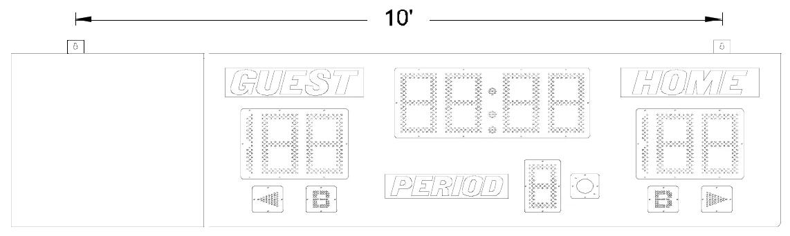 Figure 2 Model 2350 with Sponsor Panel Mounting Points