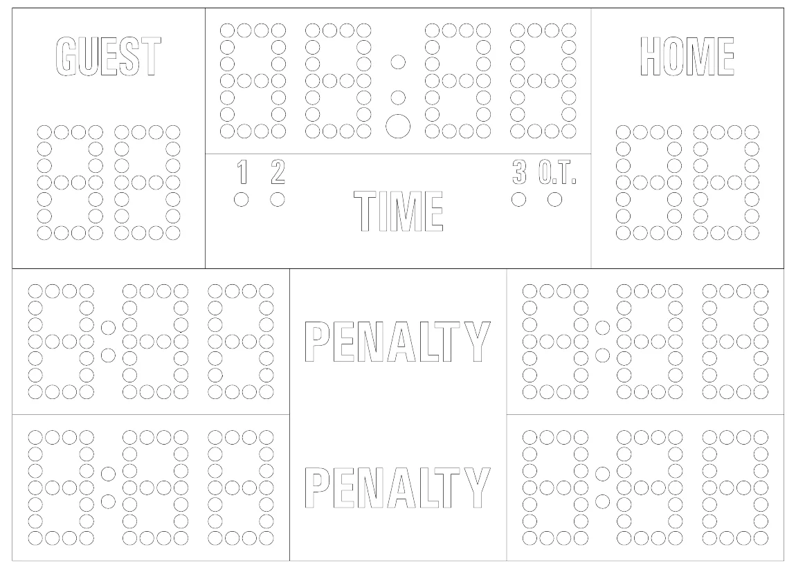 Model MP-9750 Manual — scoreboard face as shown in the manual