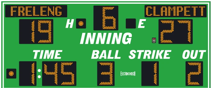 Model LX1371-ETN scoreboard face — Outdoor, Baseball / Softball