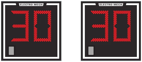 Model LX2150 scoreboard face — Indoor, Basketball Shot Clock Set