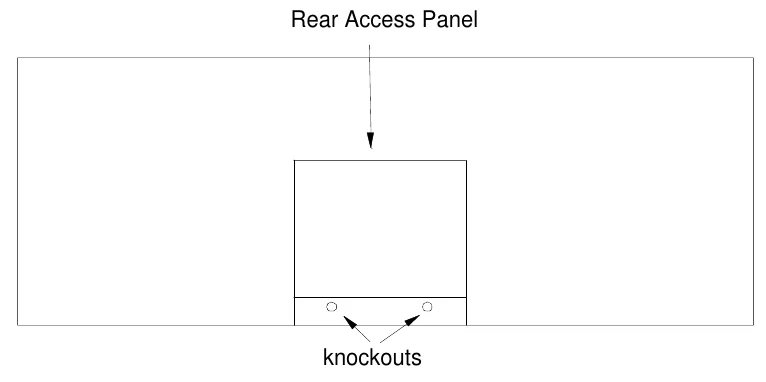 Figure 5 Lower Section Rear Access Panel — Rear Access Panel, knockouts