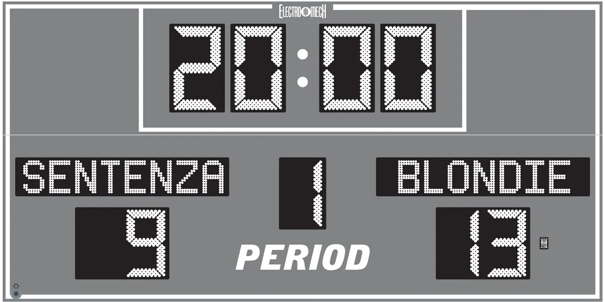 Model LX6370 — scoreboard face as shown in the manual