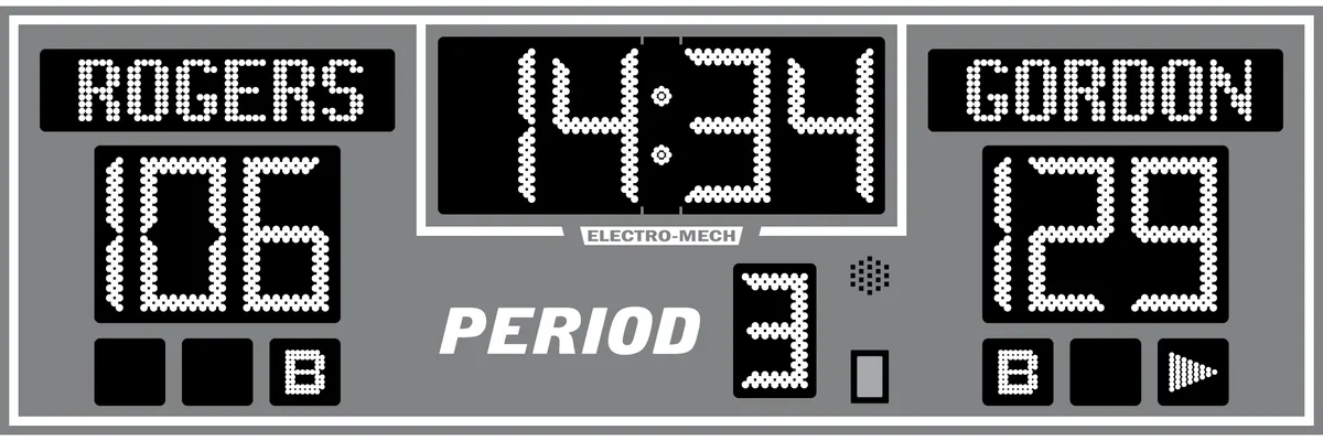 Model LX2350 — scoreboard face as shown in the manual
